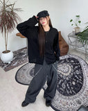 Parento cut-off knit cardigan