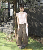 Burun Strap Frill Short Sleeve Blouse