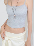 [with cup] LACE BUTTON SLEEVELESS
