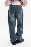 Owon cat sand wide denim pants