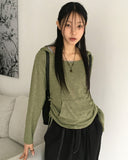 Elite Bokashi Shirring Strap Slim Hoodie