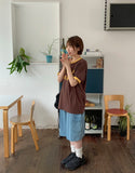 Nelk Banding Cargo Denim Bermuda Pants