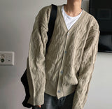 Cable Koshiharu Semi-over Cardigan