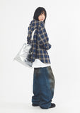 Retro over check hood shirt