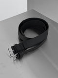 Double strap square wide belt