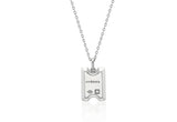 [Premium Plating] Volume Square AB(W) H BAR Necklace L