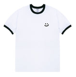 Small Drawing Smile Ringer Short Sleeve Tee
