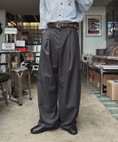 Mono Two-Tuck Wide Slacks