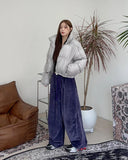 Kenny Velour Pintuck Banding Pants