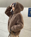Tera Eco Fur Mink Hood Zip-Up