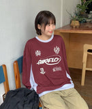 Juve Sporty Color Matching Printed Over Sweatshirt
