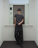 Cozy Stud Coating Wide Pants