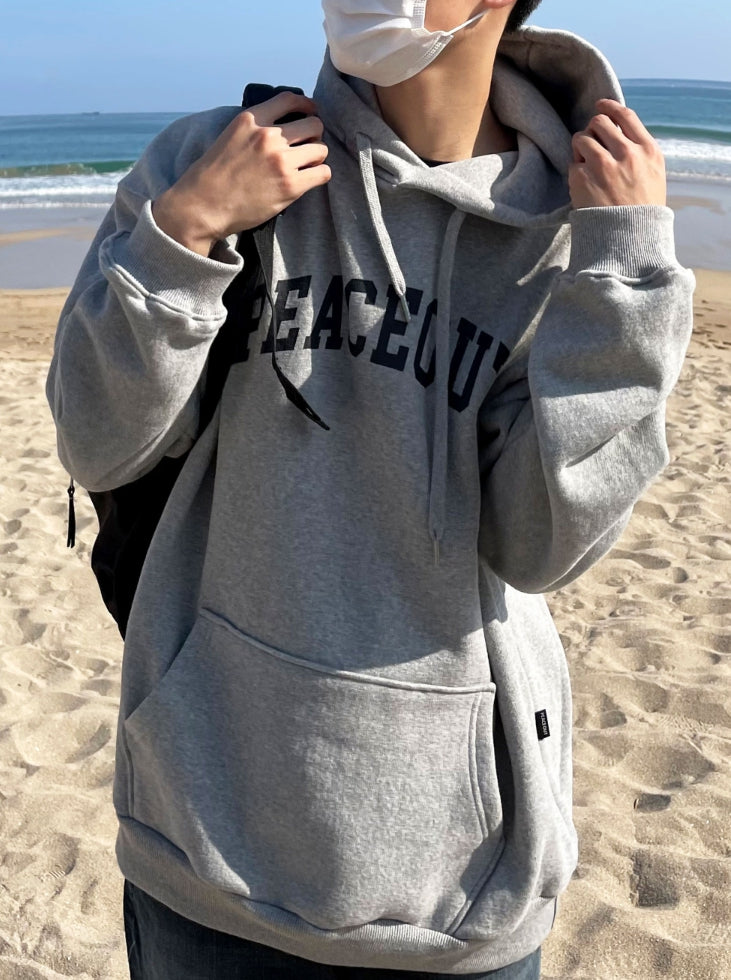 【COSYHARU】Peace out brushed hoodie COSYHARU】Peace out brushed hoodie (COSYHARU/パーカー