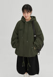 [BAONHAUS] Willit Street Boxy Hood Half Field Jacket