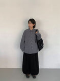 [Unisex] Hyusi Check Over Long Sleeve Shirt