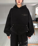 Glint Brushed Studded Hoodie