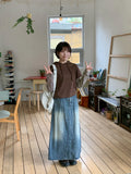 Seku Washing Denim Long Skirt