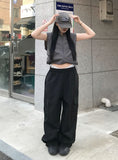 Low Wide Cargo Pants