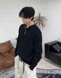 Revved henley neck knit