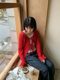 Tomiru Knit Strap Boucle Cardigan