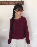 Terran Raglan Button Round Knit