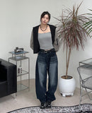 Edin Brush Curved Denim Pants