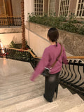 Colan washed denim long skirt