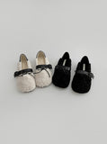 1102 Fur Flat Shoes (1.5 cm)