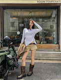 Modney pintuck tail shirring long sleeve