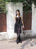 Chican Lace Frill Ribbed Slim Sleeveless