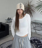 Dian Modal U-Neck Long Sleeve Tee