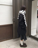 Elvan Dot Color Matching Fleece Fluffy Muffler