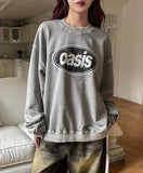 Oasis Crack Lettering Pigment Sweatshirt