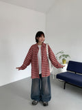 [unisex] Lilky Pocket Check Over Shirt
