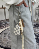 Leona Check Pocket Keyring