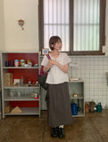Kebu Nylon Cargo Banding Long Skirt