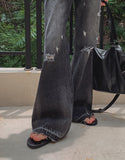 Crew Damage Bootcut Denim Pants