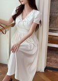 Cossel Ribbon String Flared Long One Piece