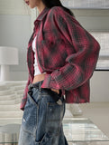 Heb Check Crop Cutting Shirt