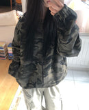 Jack Camo Two-Way String Hood Bomber Jacket