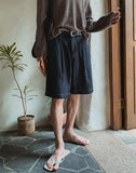 Pao Back Elastic Bermuda Denim Pants