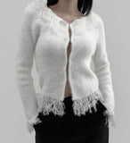 Fluon fringe cardigan