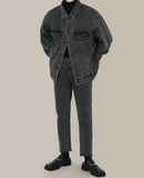 Oversize denim jacket Gray