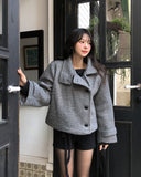 [wool 40%] Steen Alpaca High Neck Coat
