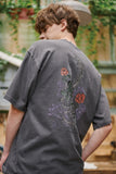 Snake Flower Pigment Short Sleeve T-shirt