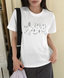 [BAONHAUS] Podenne Printed Crop Short Sleeve Tee