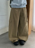 Dadin Cargo Wide Cut Cotton Pants