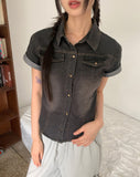 Rad slim fit pocket washed denim shirt