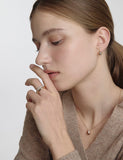 Champagne Full Moon Silver (P) Glossy Slim Ring M