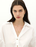 Champagne Moon Silver Hobo Necklace